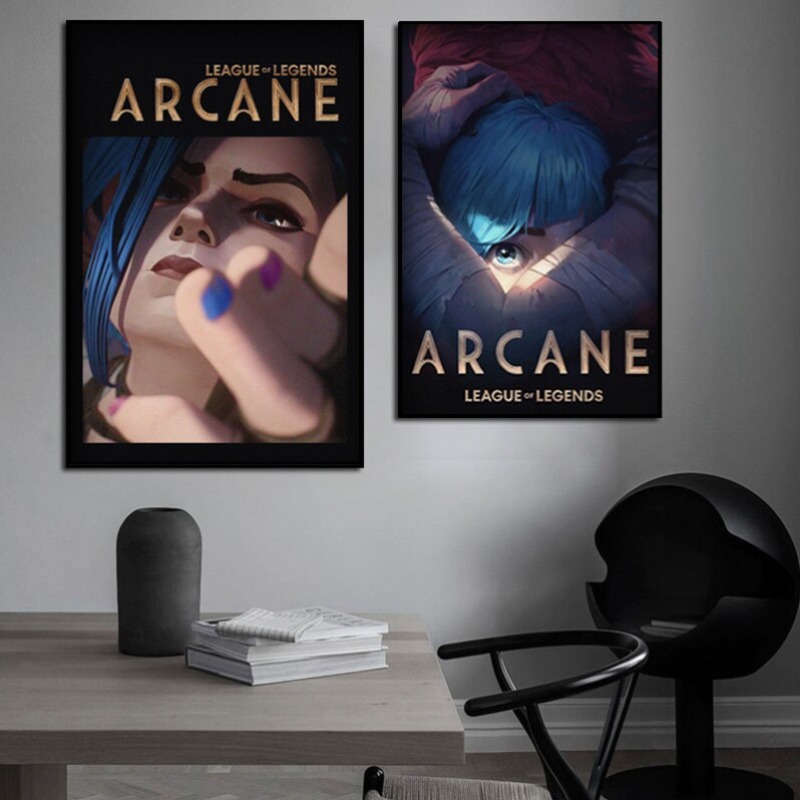Arcane Jinx 클로즈업 포스터 프레임 없는 캔버 - Esports Gaming Stocks 리뷰 및 가격