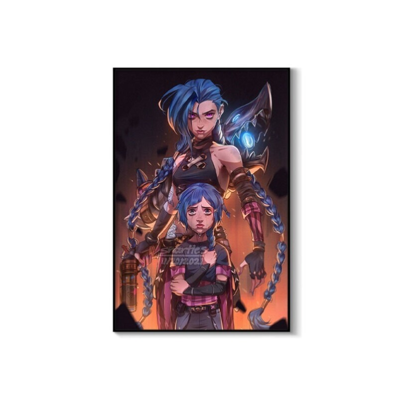Arcane Jinx 클로즈업 포스터 프레임 없는 캔버 - Esports Gaming Stocks 리뷰 및 가격