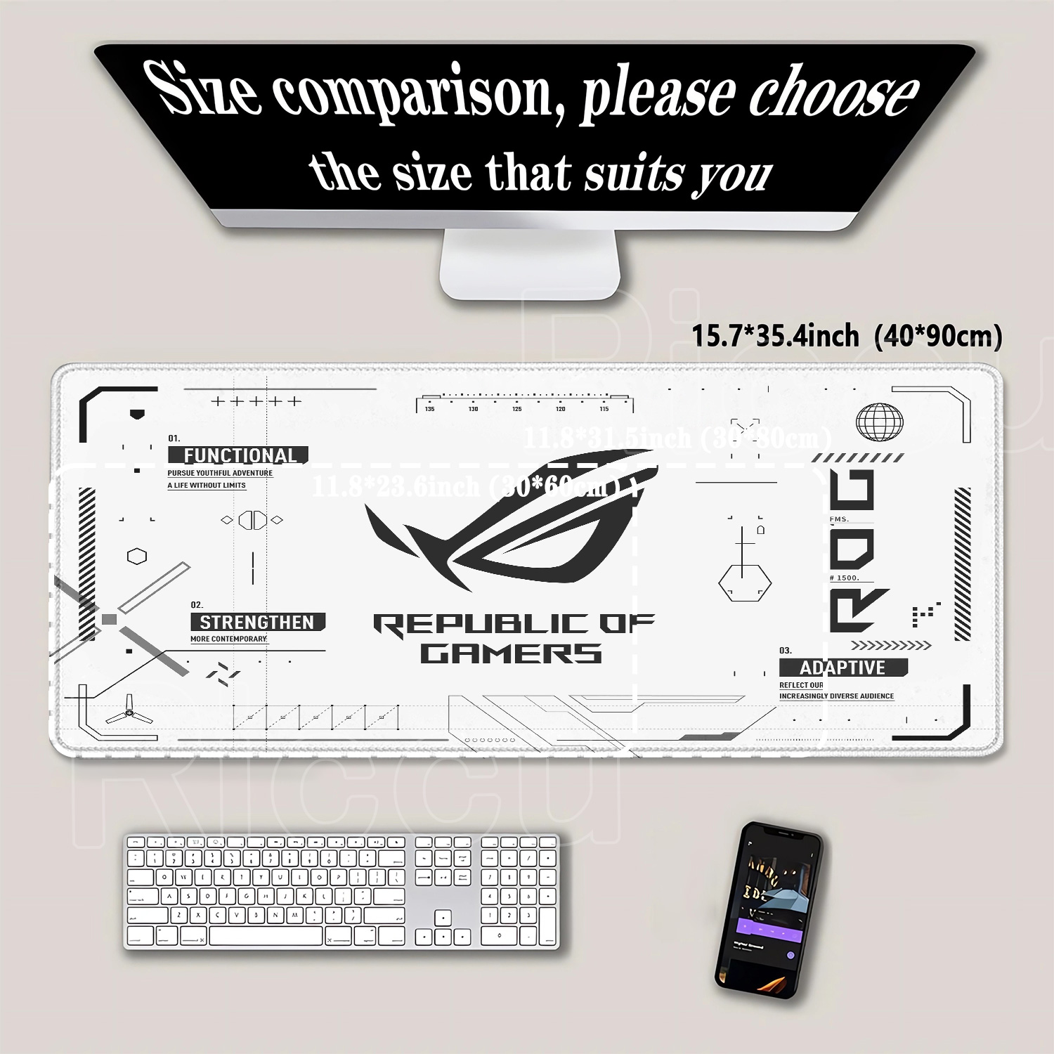 R-ROG 대형 게이밍 마우스 패드 A-ASUS PC  - Esports Gaming Stocks 리뷰 및 가격