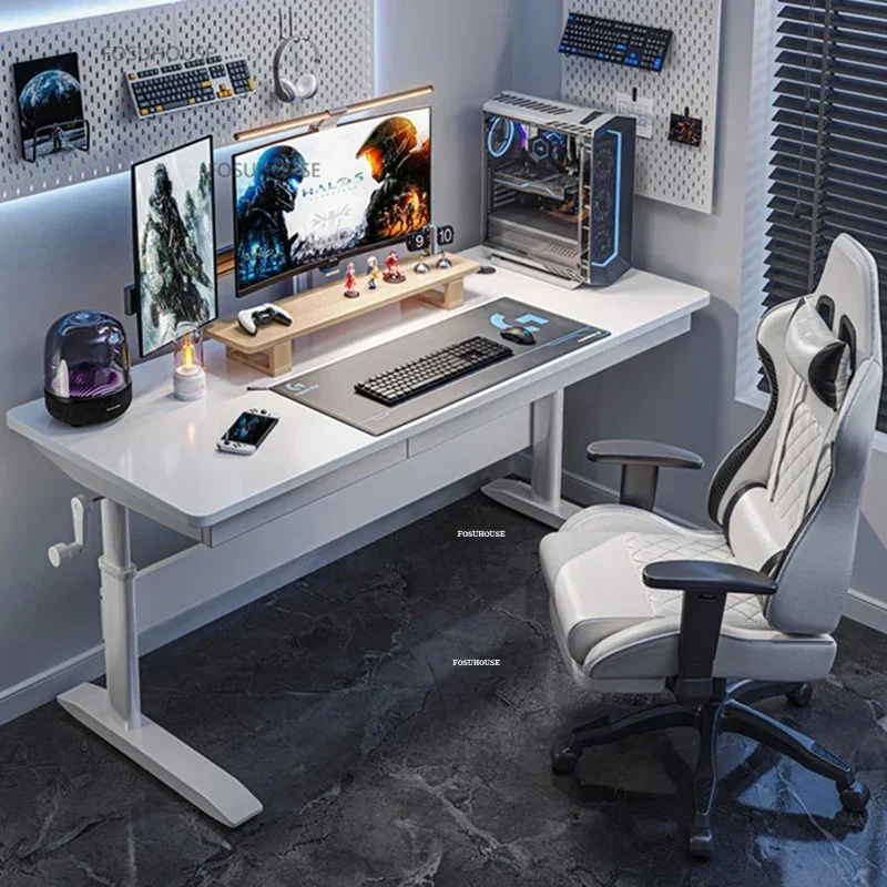# 높이 조절 가능한 탄소 섬유 게이밍 컴퓨터 책상,  - Esports Gaming School 리뷰 및 가격
